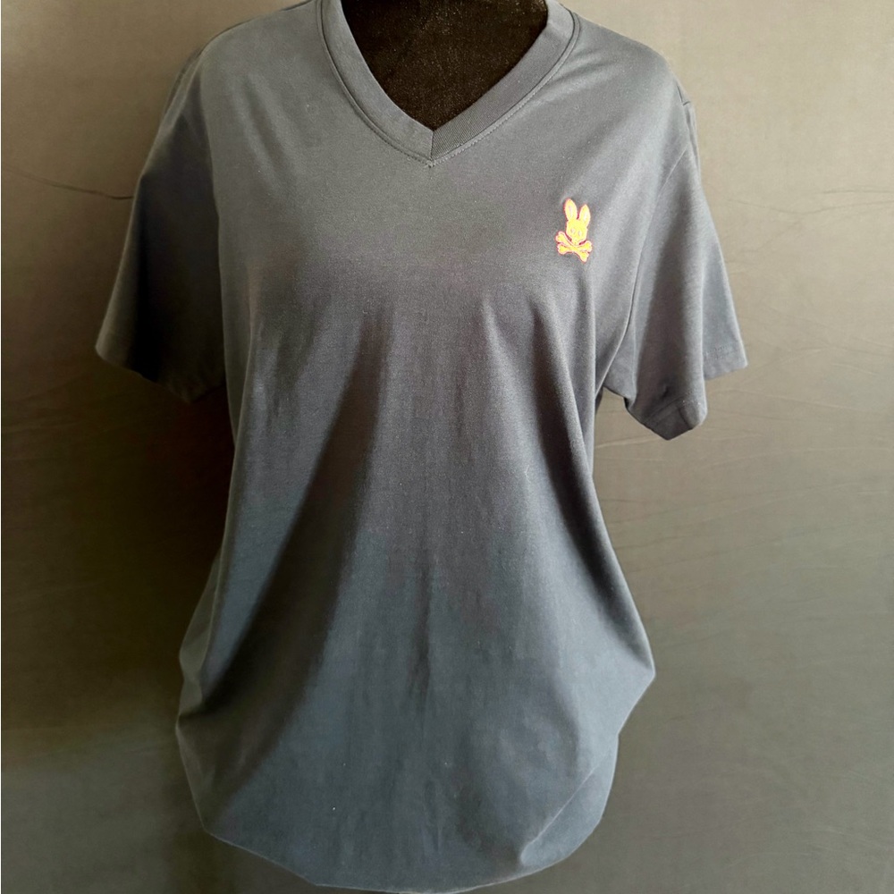 Psycho Bunny Embroidered V-Neck Tee